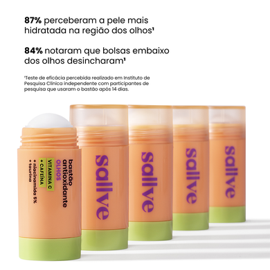 Resultados clínicos do Bastão Antioxidante para Olhos Sallve: redução de bolsas e hidratação da área dos olhos