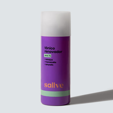 Tônico Renovador Sallve AHA 7% – esfoliante químico para pele oleosa e textura irregular