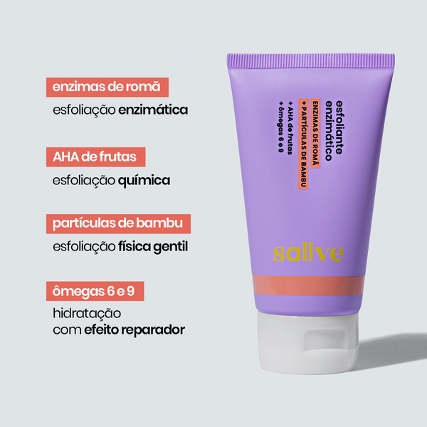 ativos esfoliante enzimático sallve