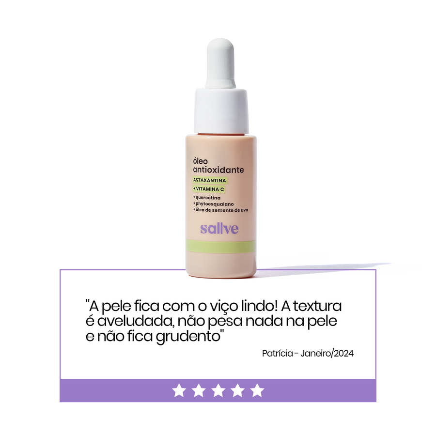 avaliação óleo antioxidante facial sallve