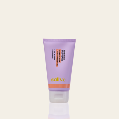 Esfoliante Enzimático Sallve – bisnaga com enzimas de romã, AHA de frutas, partículas de bambu e ômegas 6 e 9
