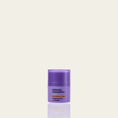 Máscara Renovadora Labial Sallve 14g – frasco roxo com gluconolactona, enzima de romã e ceramidas