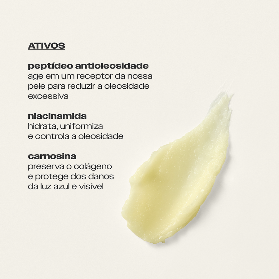Ativos do Protetor Solar Bastão Antioleosidade Sallve – peptídeo antioleosidade, niacinamida e carnosina