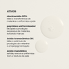 Ativos do Super Niacinamida 20% Sallve – niacinamida 20% inibe a transferência de melanina, peptídeo uniformizador, ácido tranexâmico 3% e ácido mandélico