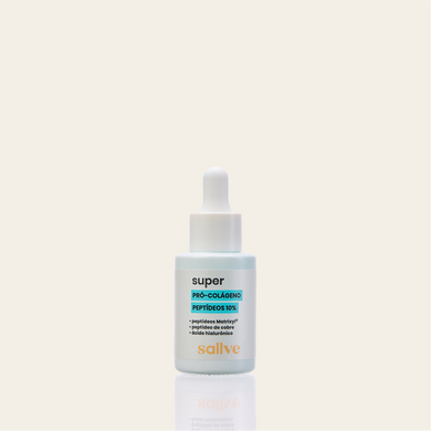 Super Pró-Colágeno 10% Sallve 30ml – sérum com peptídeos Matrixyl, peptídeo de cobre e ácido hialurônico