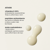 Ativos do Super Vitamina C 20% Sallve – vitamina C 20% antioxidante, peptídeo antioxidante e ácidos maltobiônico e lático