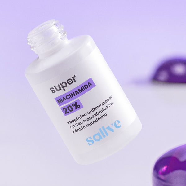 super niacinamida 20% sallve com peptídeo uniformizador, ácido tranexâmico 3% e ácido mandélico