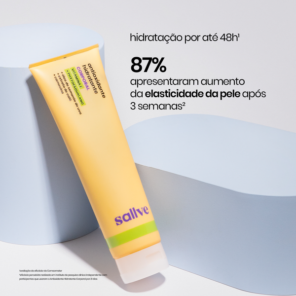 testes clínicos hidratante antioxidante corporal