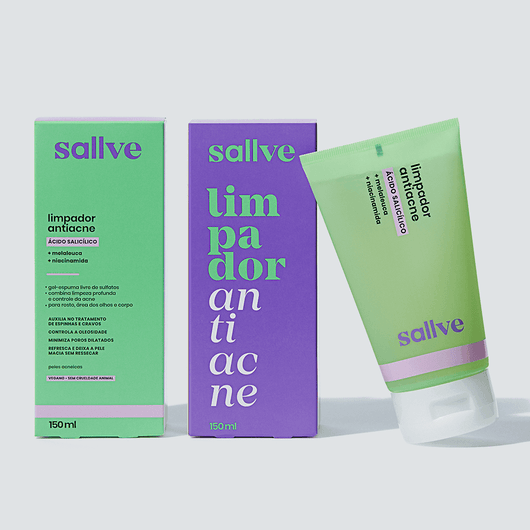 A embalagem do Limpador Antiacne Sallve